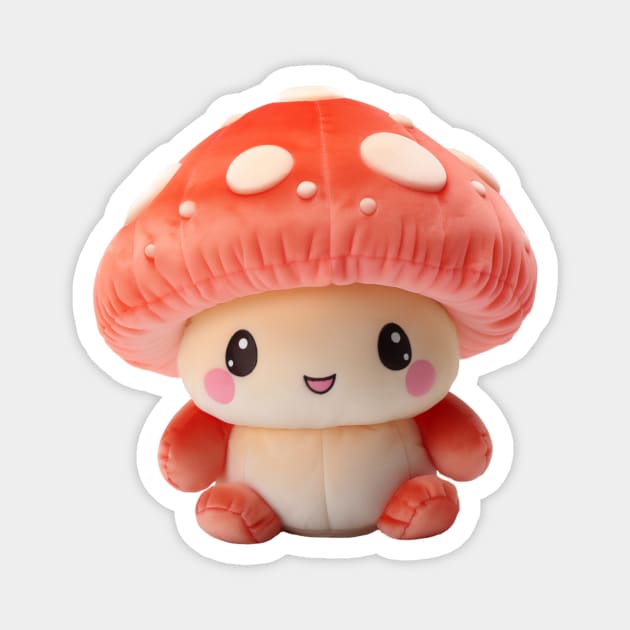 Cute Kawaii Mushroom Magnet by Cuteopia Gallery