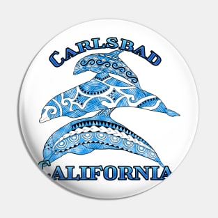 Carlsbad California Vacation Tribal Dolphins Pin