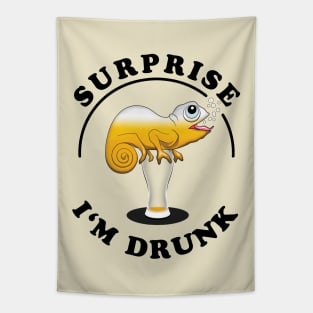 Surprise I'm Drunk | Funny Beer Lover Quote Tapestry