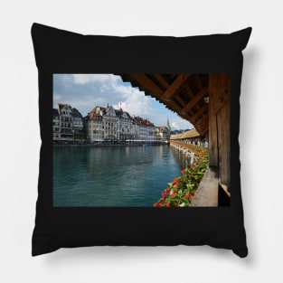 Kapellbrucke - Chapel Bridge of Lucerne Pillow