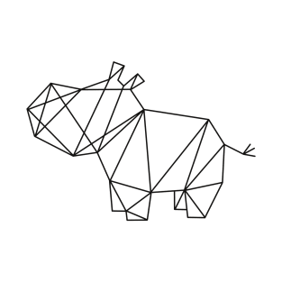 Geometric hippo T-Shirt