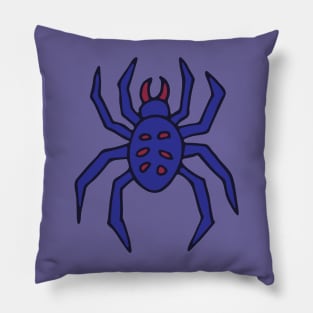 CREEPY POISONOUS SPIDER Purple Blue Red from my Cabinet of Curiosities - UnBlink Studio by Jackie Tahara Pillow