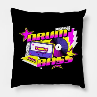 DRUM AND BASS - 90s vibes Pillow