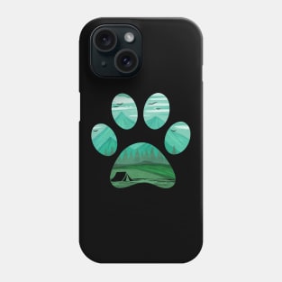 Camping Tent In A Dog Paw On Camping Phone Case