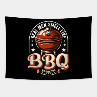 Real Men Smell Like BBQ Barbeque Grill Tapestry