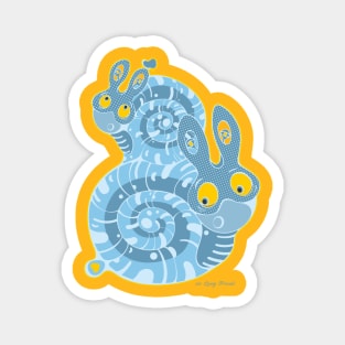 8 Snails / blue edition Magnet