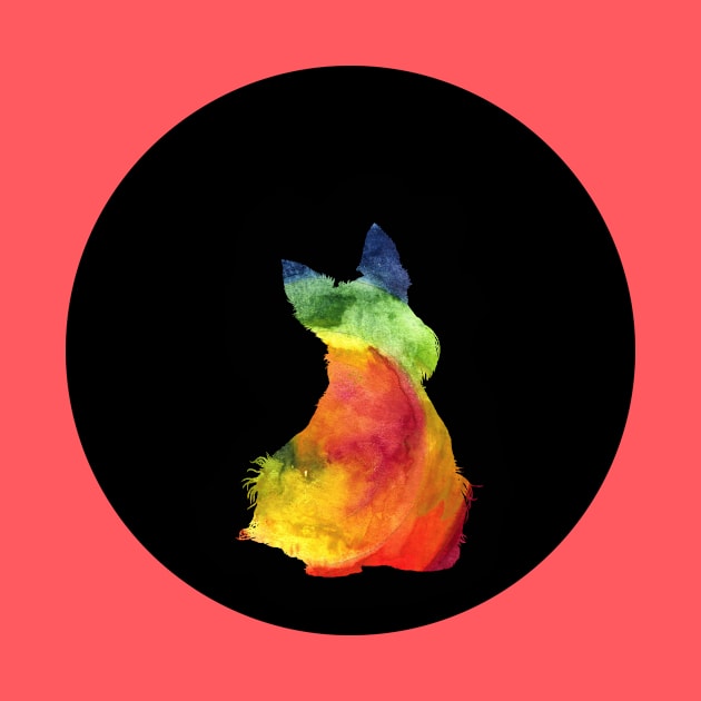 Scottish Terrier - Rainbow Pride Silhouette by SophieStockArt