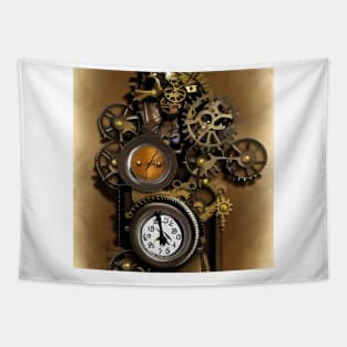 Steampunk clockwork Tapestry