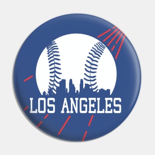 Vintage Los Angeles LA Skyline Baseball Sunshine For Gameday Pin