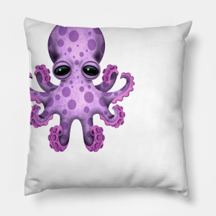 Cute Purple Baby Octopus Pillow