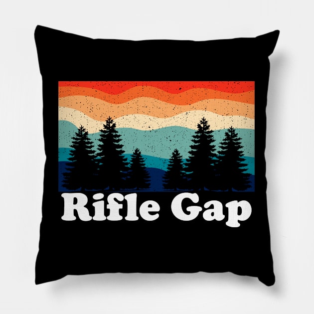 Vintage Rifle Gap Colorado Forest Camping Pillow by ChadPill