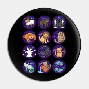 Cats of the Zodiac Pin