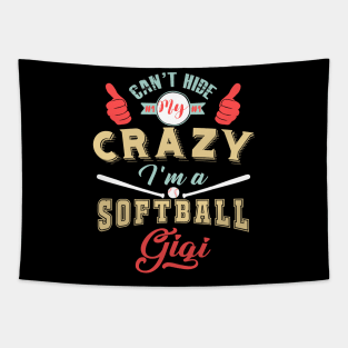 Hide Crazy Gigi Softball Player Tapestry