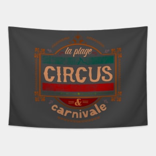 Circus vintage retro carnivale la plage Tapestry