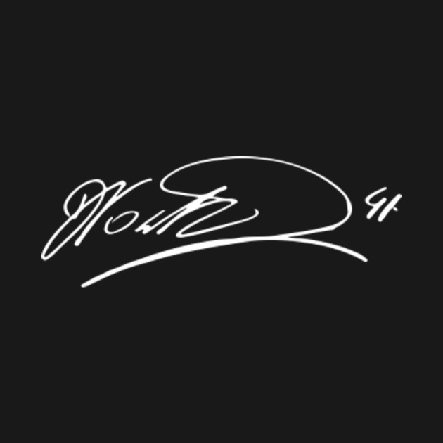 Dirk Nowitzki's signature white on black Dirk Nowitzki TShirt