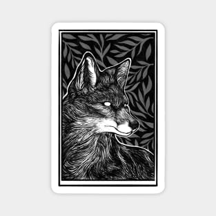 Waiting - Dark Fox Art Magnet