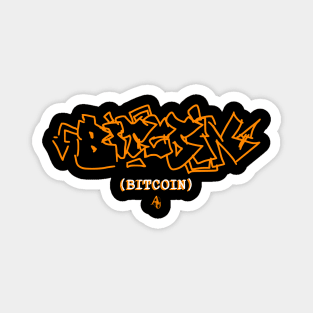 Bitcoin logo graffiti Magnet