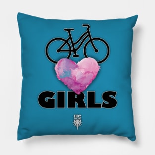 Bikes Love Girls Pillow