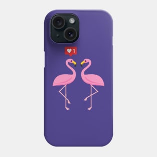 Cute Pink Flamingo Like Heart Pastel Phone Case