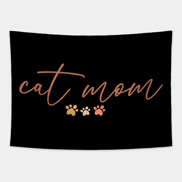 Cat mama simple script Tapestry by Positively Petal Perfect 