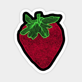 Neon Strawberry Magnet