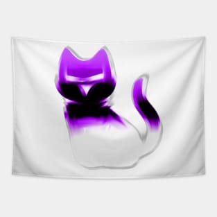 purple shadow cat Tapestry