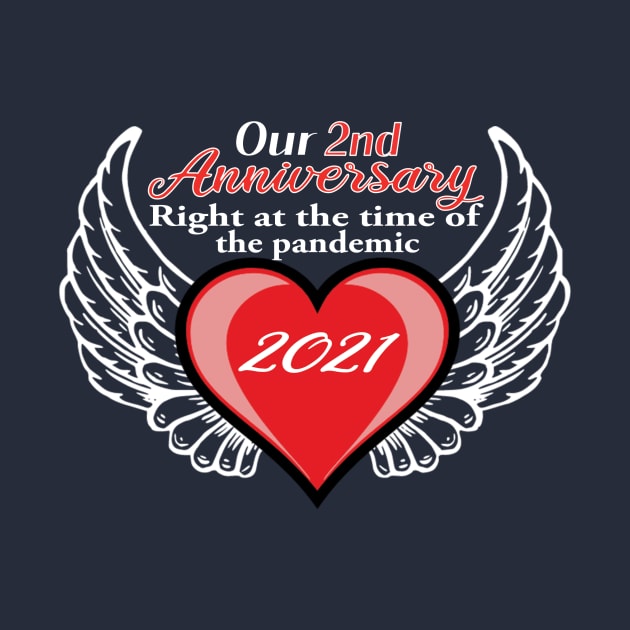 2nd Anniversary pandemic 2021 winged heart by Mrtstore