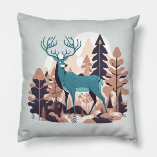 Deer in the Forest Pillow