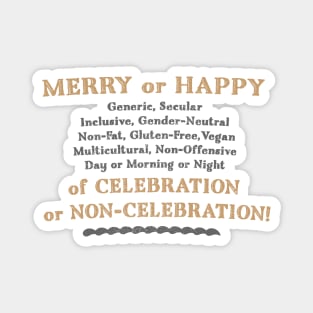 Happy Generic Holiday Magnet