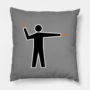 Airplane Marshaller RIGHT Signal Pillow