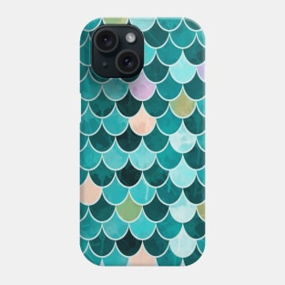 Teal mermaid Phone Case