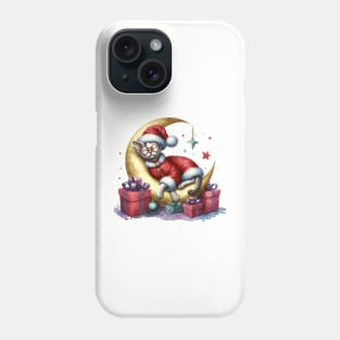 Devon Rex Cat On The Moon Christmas Phone Case