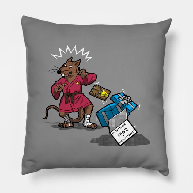 Funny Death Threat Gift Rat Master Cartoon Pillow by BoggsNicolas