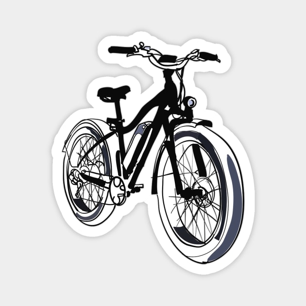 Bicycle illustration Magnet by Digital GraphX