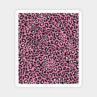 Pink Leopard Spot Design Magnet