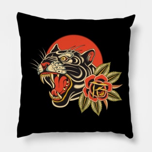 Black Panther Traditional tattoo Pillow