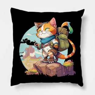 Colorful Cat Travel In The World - Cat Lover Pillow