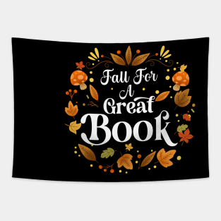 Fall For A Great Book Reading Librarian Autumn Teacher Tapestry