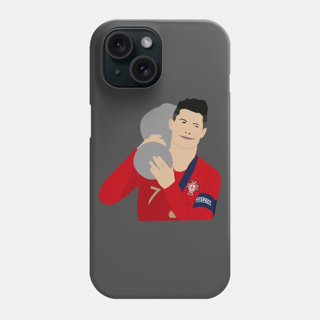 Cristiano ronaldo winning the Nations league Phone Case by StonedDesigner