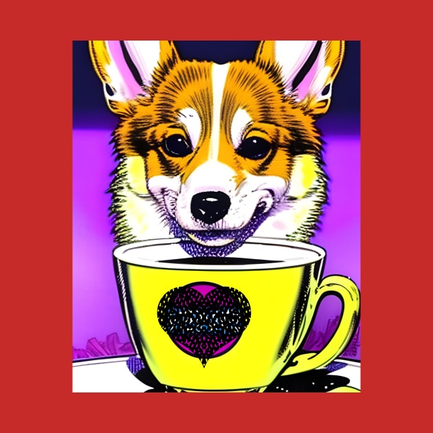 Corgi And Coffee by Megaluxe 