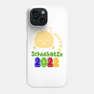 Schulbeginn Katze Schulkatze 2022 T shirt Phone Case