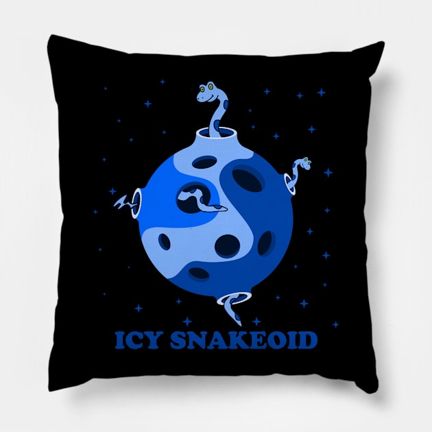 Icy Snakeoid Pillow by Mitalie