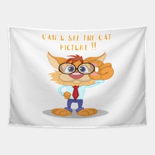 can u see the cat picture !! t-shirt cat lover gift Tapestry