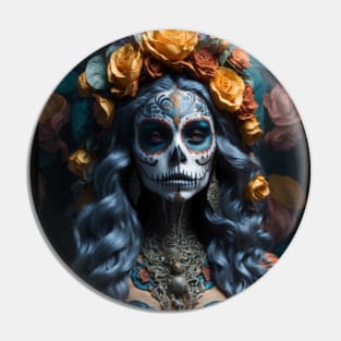 Beautiful La Muerte Lady Pin