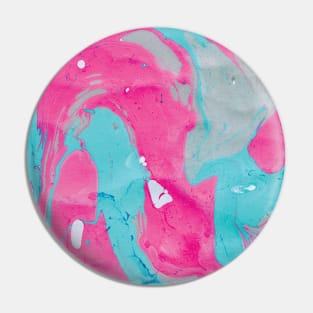 Pink & Blue Marble Swirl Pin