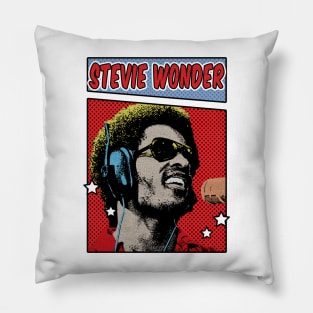 Stevie Wonder  Karaoke Comic Style Art Pillow