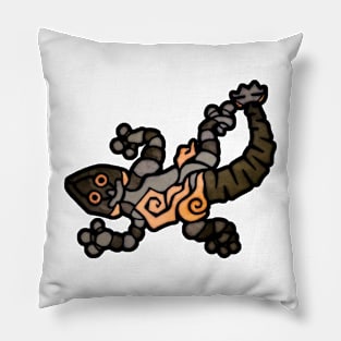 Stained Glass Funky Gecko Pillow