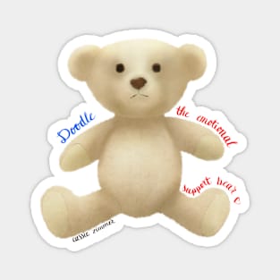 Doodle the emotional support bear! Magnet