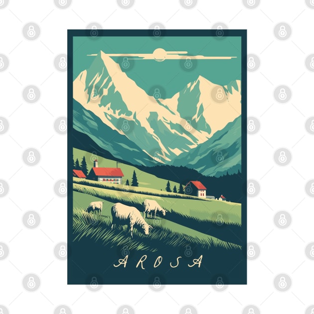 Arosa, Switzerland, Poster by BokeeLee