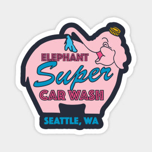 Pink Elephant Car Wash Magnet